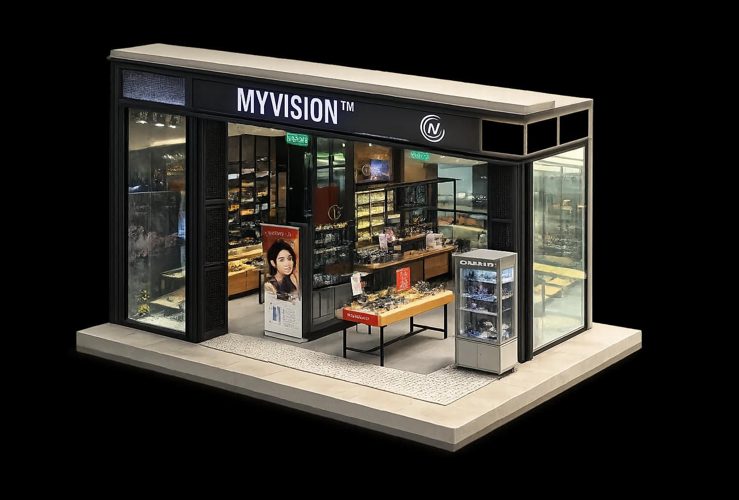 My Vision storefront — isometric model